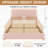 LED Teddy Fleece Platform Bed Frame with Round Corner Upholstered Headboard-678100486-678100483