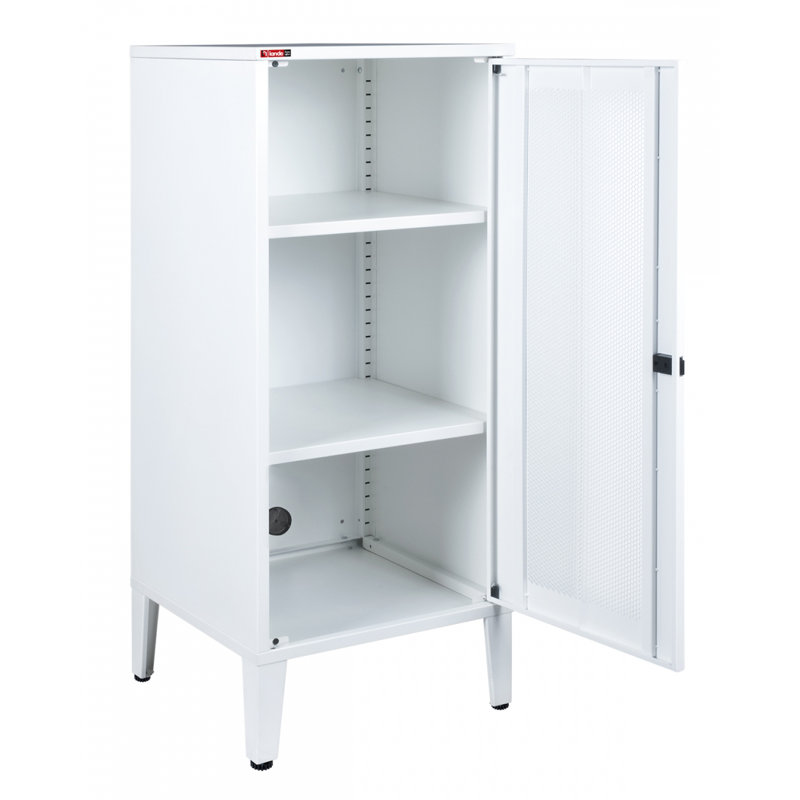 Armoire de rangement à 2 tablettes, Blanc mat