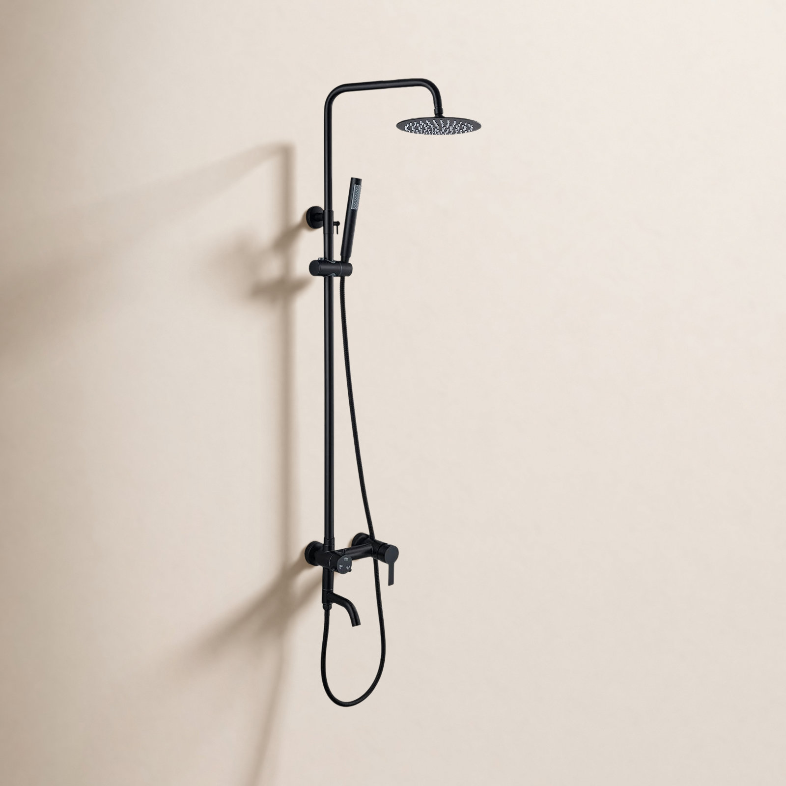 Katori Triple Function Outdoor Shower, Matte Black