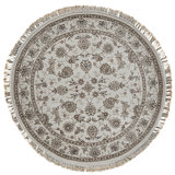 Hand Knotted Area Rug in Ivory
