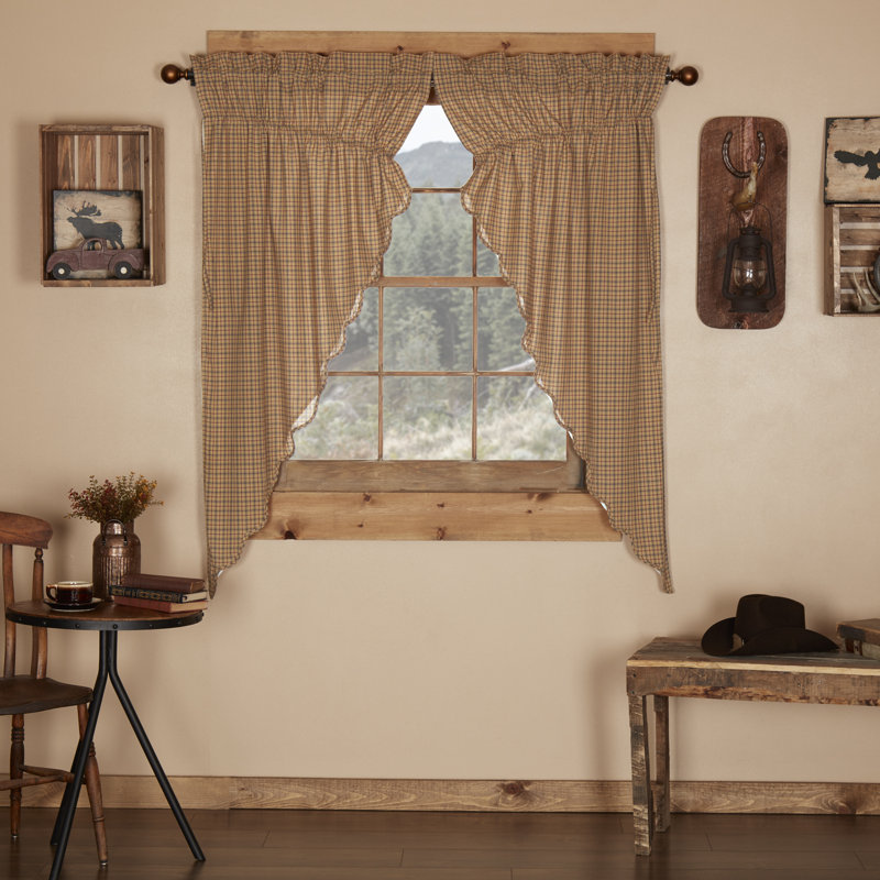 Lorena 100% Cotton Room Darkening Curtain Panel Pair