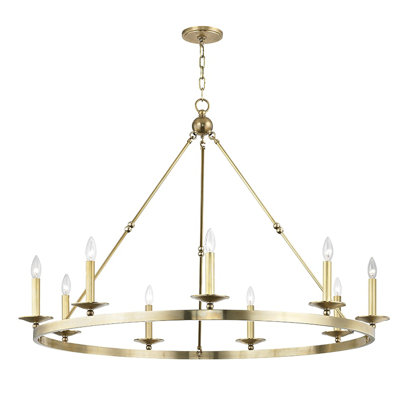 Allendale 9 - Light Wagon Wheel Chandelier