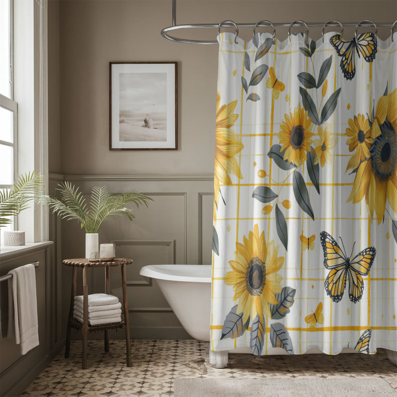 Sun Flutter - Premium Shower Curtain, 74"H x 71"W