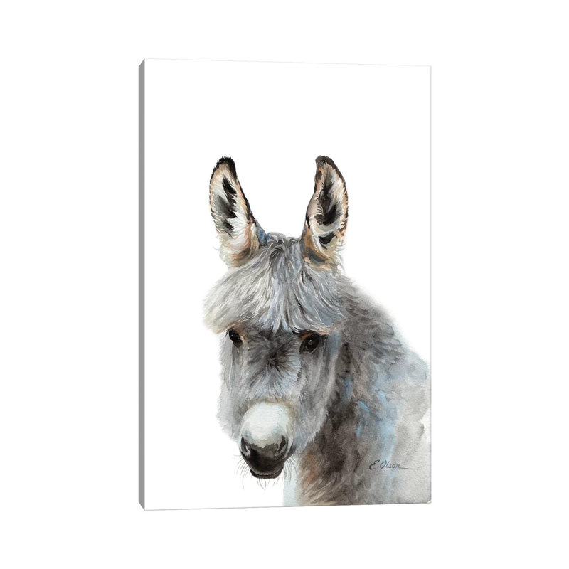 Baby Donkey - Wrapped Canvas Painting, 101.6 cm H x 66.04 cm W x 3.175 cm D