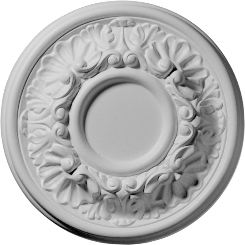 Endurathane Odessa Ceiling Medallion, 7 1/2"OD x 1 1/8"P (Fits Canopies up to 2 1/2"), Factory Primed, Primed