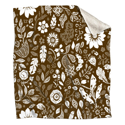 Couvertures noires à motif floral