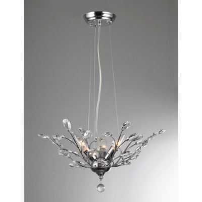 Lustree en cristal 3 lumières Pudalov