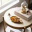 Plat à feuilles en laiton avec papillon, plateau décoratif en forme de feuille d'or pour noix, fruits séchés et fourre-tout