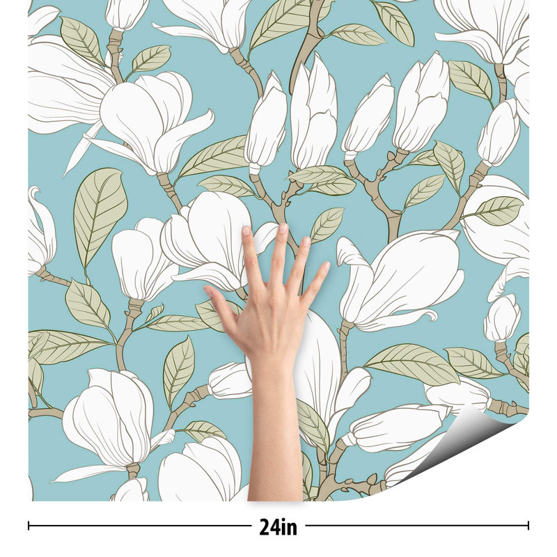 Iila Peel & Stick Floral Tile, 126" L x 24" W