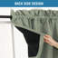 Cantonnières 100% occultantes pour fenêtres de cuisine / salle de bain / salon / chambre à coucher, cantonnières à passe-tringle isolantes pour fenêtres, paquet de 4, 52 po x 18 po-1886379975