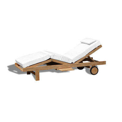 Quincy Outdoor Teak Chaise Lounge