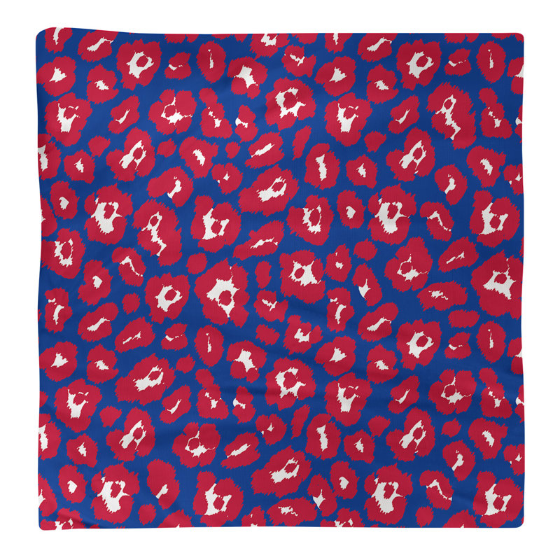 Polyester Animal Print Square Napkin, Blue/White, 10" x 10"