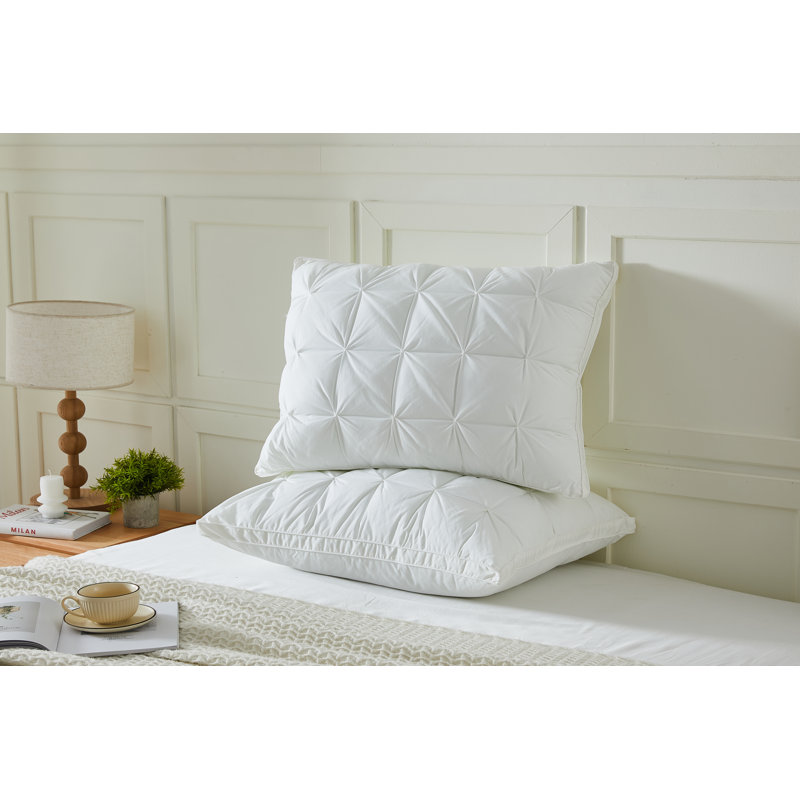Ellen Tracy 2 Pack Puffy Gusseted Down Alternative Cotton Pillow, King
