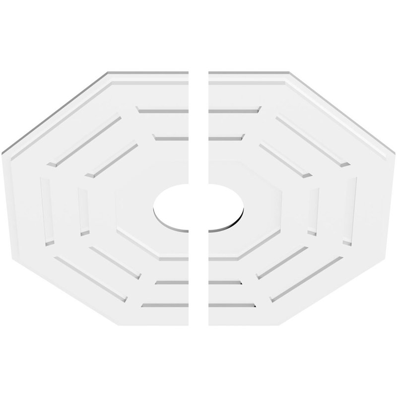 Médaillon de plafond contemporain 36 po x 36 po x P 7 po x P 14 1/4 po x P 1 po Westin, H 1 po x l 36 po x P 36 po