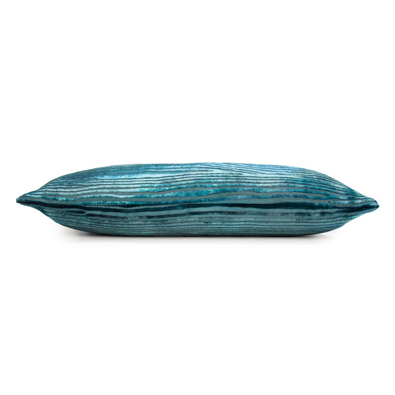Woodgrain Rectangle Velvet Pillow Cover & Insert, Pacific, Square 16" H x 36" W