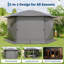 Pavillon de jardin pliable à 6 côtés de 11 pi avec auvent, moustiquaire et panneaux de vent - Tente extérieure portable pour la cour, le camping-126265156-126265157