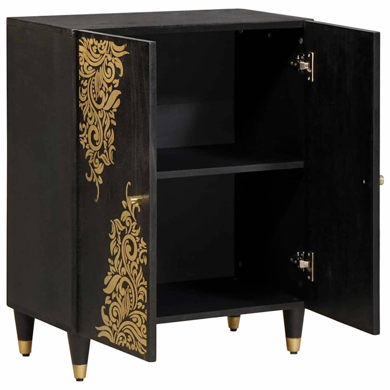 Solid Wood Rectangle Accent Cabinet