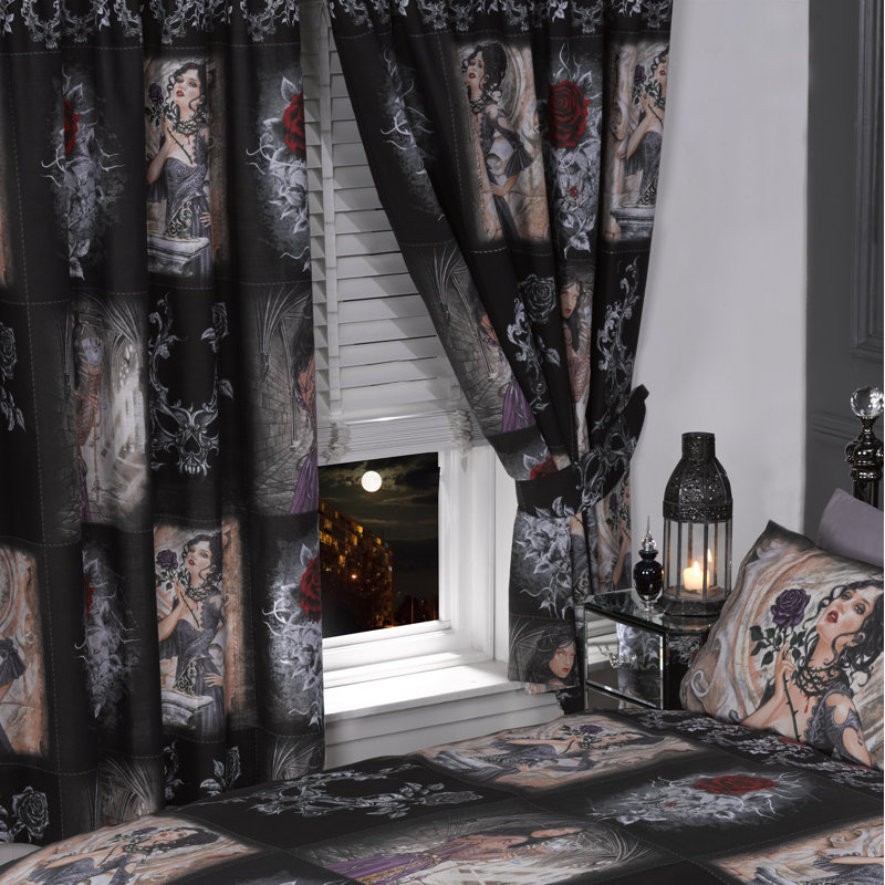 Story of the Rose Pencil Pleat Semi Sheer Curtains Groves