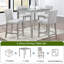 Ensemble de table de comptoir 5 pièces, ensemble de table de cuisine avec table carrée, table de salle à manger à hauteur de comptoir-188320614-188320608