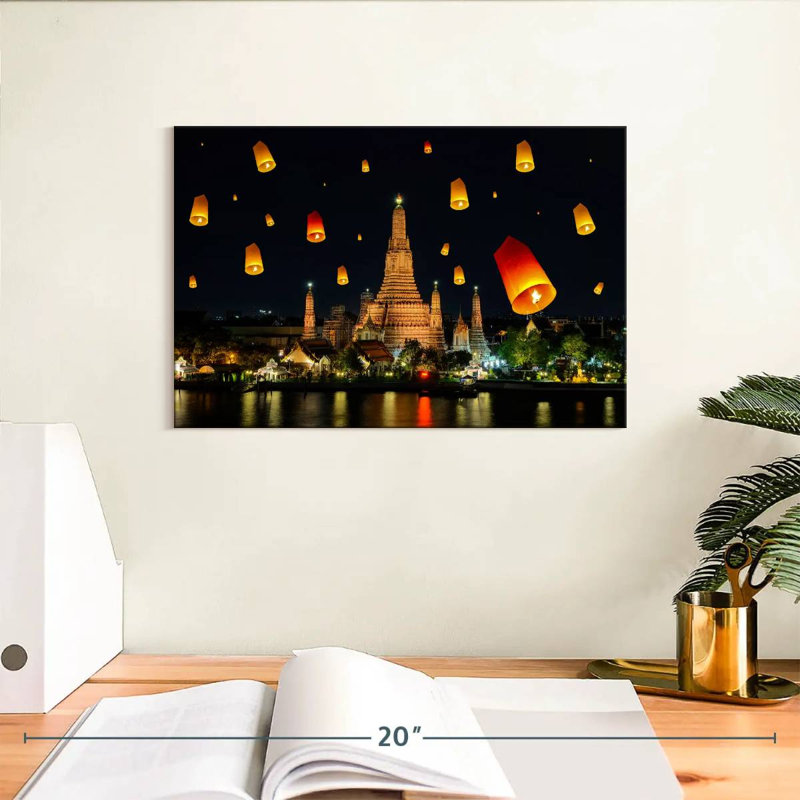 Festival de lanternes Nicci Wat Arun, H 8 po x l 12 po