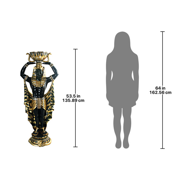 Cleopatra's Egyptian Nubian Handmade and Hand Finishing Resin Statue Decorative Object