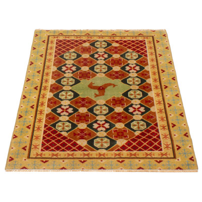 Tapis rouge Oushak 3 pi 9 po x 5 pi 4 po