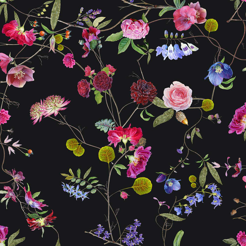 Hudgins 10m x 52cm Matte Paste the Wall Wallpaper Roll, Black