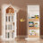 Beige Modern Solid wood rotating bookshelf