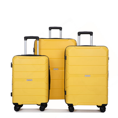 Ensemble de 3 valises à roulettes en plastique Hardshell Valise Valise