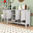 Storage Sideboard with 4-Door Design, Adjustable Shelves, Open Shelf and Dual-Sided Hooks-672228369