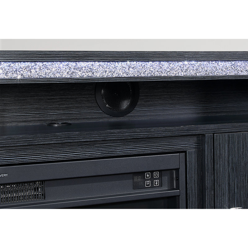 Almera 72" Sophisticated Fireplace - Modern Heating Solution for Your Home, Dark Grey
