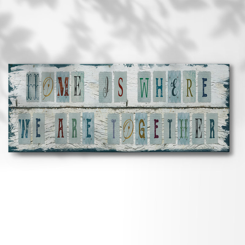 We We Together - Toile tendue avec châssis, H 20 po x l 50 po x P 1,5 po