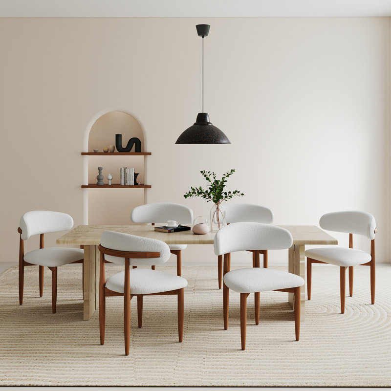 Chaise rembourrée Juvan, Brun, 6
