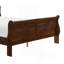Brown Cherry Finish Style 1Pc Queen Size Sleigh Bed Traditional Design