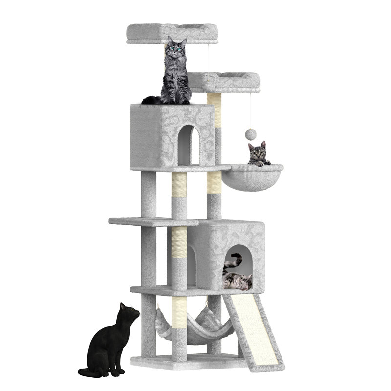 Amadahy 158cm H Cat Tree, Light Grey