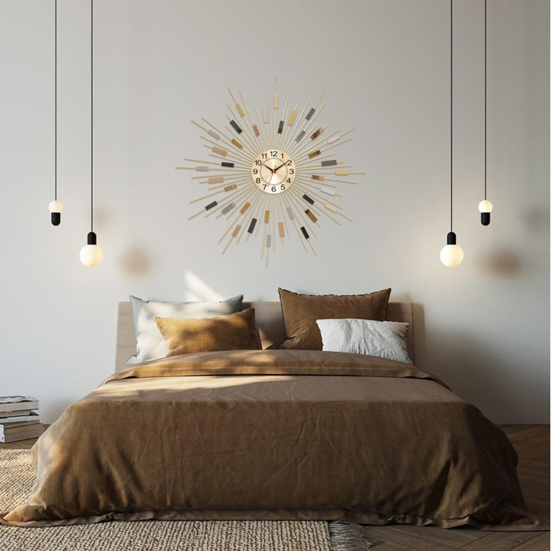 Star Burst Circular Wall Clock Decoration