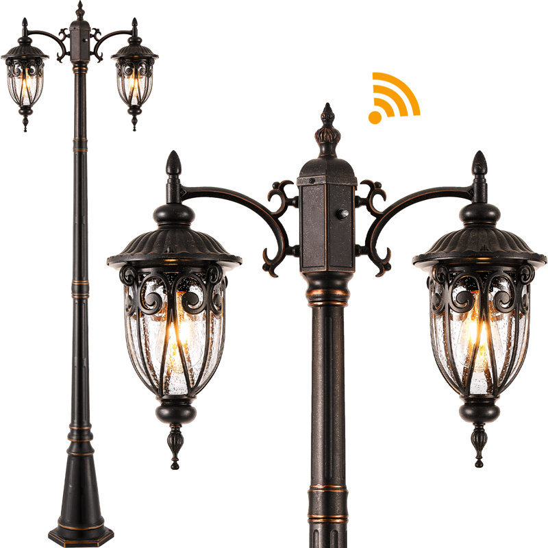 Dusk to Dawn 2-Head Outdoor Lamp Post Light