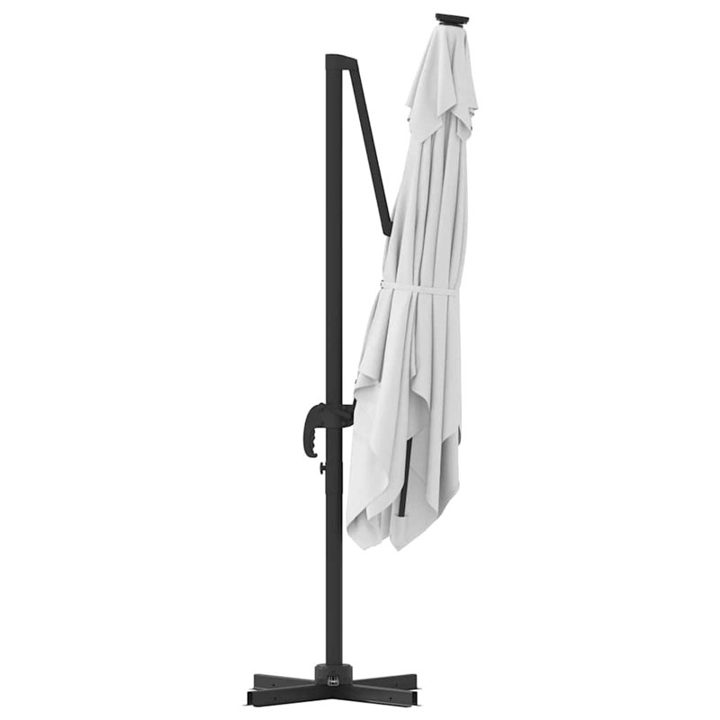 Cantilever Parasol with Pulley Lift, 265cm H x 285cm W x 285cm D, Beige