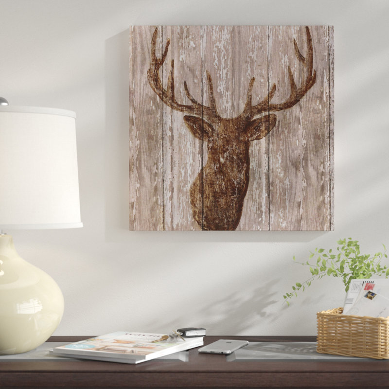 " Majestic Deer " by Tava Studios, 21.5" H x 21.5" W x 2" D, Black Frame
