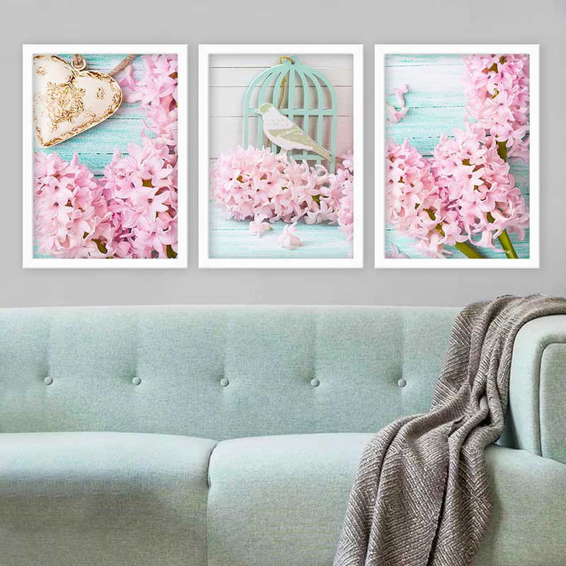 Superbe ensemble de peintures décoratives encadrées (3 pièces) de 21,7 po x 29,5 po chacune | Cadre 100% bois avec polystyrène de 0,8 pouce | Impression numérique UV | Parfait pour la décoration murale de salon, de bureau et de galerie
