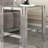 Modern Luxury Tempered Glass And Silver Stainless Steel End Table, Two - Tier Storage Option, Mirror Finish For Enduring Durability, Simple Installation Process, 19.82 In Width Frame Table With Top,
