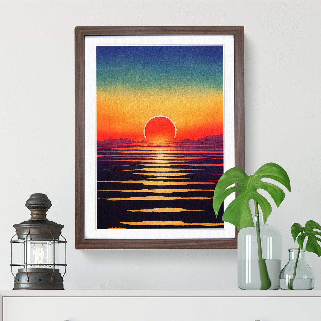 Serene Ocean Sunset - Single Picture Frame Print