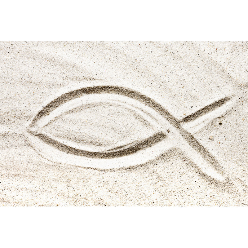 Beach Sand Christian Fish par Rapideye, H 32 po x l 48 po
