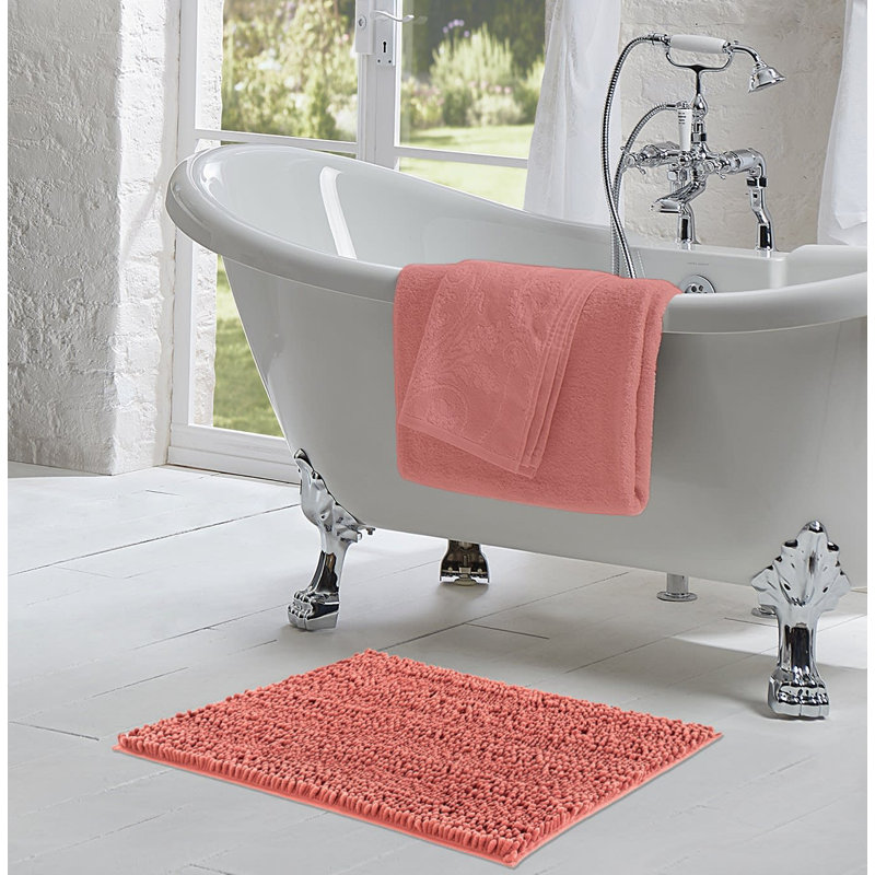 Tapis de bain Laura Ashley, L 20 po x L 34 po, Corail