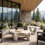 Strata Coffee Table, Roman Stone