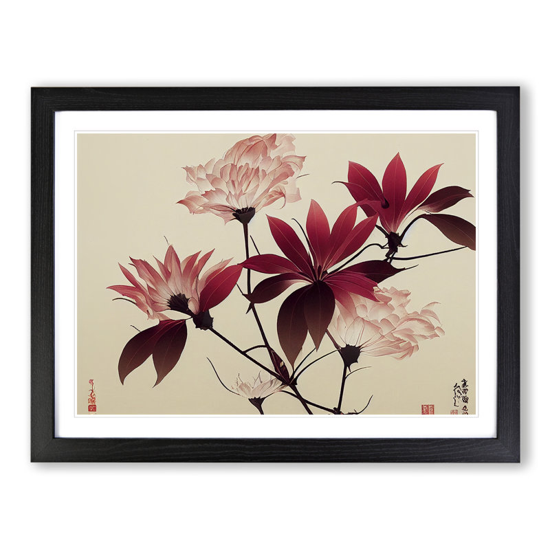 Inspirational Flowers - Single Picture Frame Print, 25cm H x 34cm W x 2cm D, Black Framed