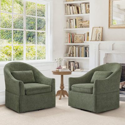 Fauteuil demi-tonneau pivotant Martha (ensemble de 2)
