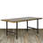 Solid Wood Top Metal Base Dining Table-18108038-18108034
