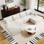 Canapé modulaire de 135 pouces avec repose-pieds Cloud, canapé rembourré minimaliste moderne, canapé en U confortable pour le salon, aucun assemblage requis