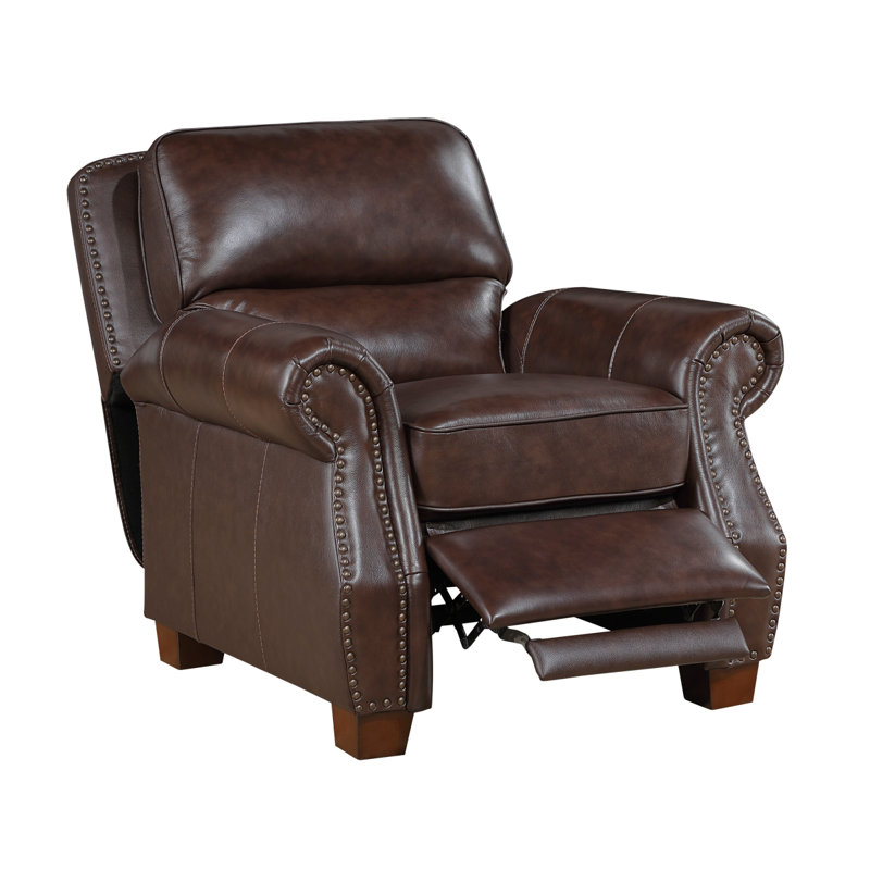 Fauteuil inclinable en cuir Remington, Brun